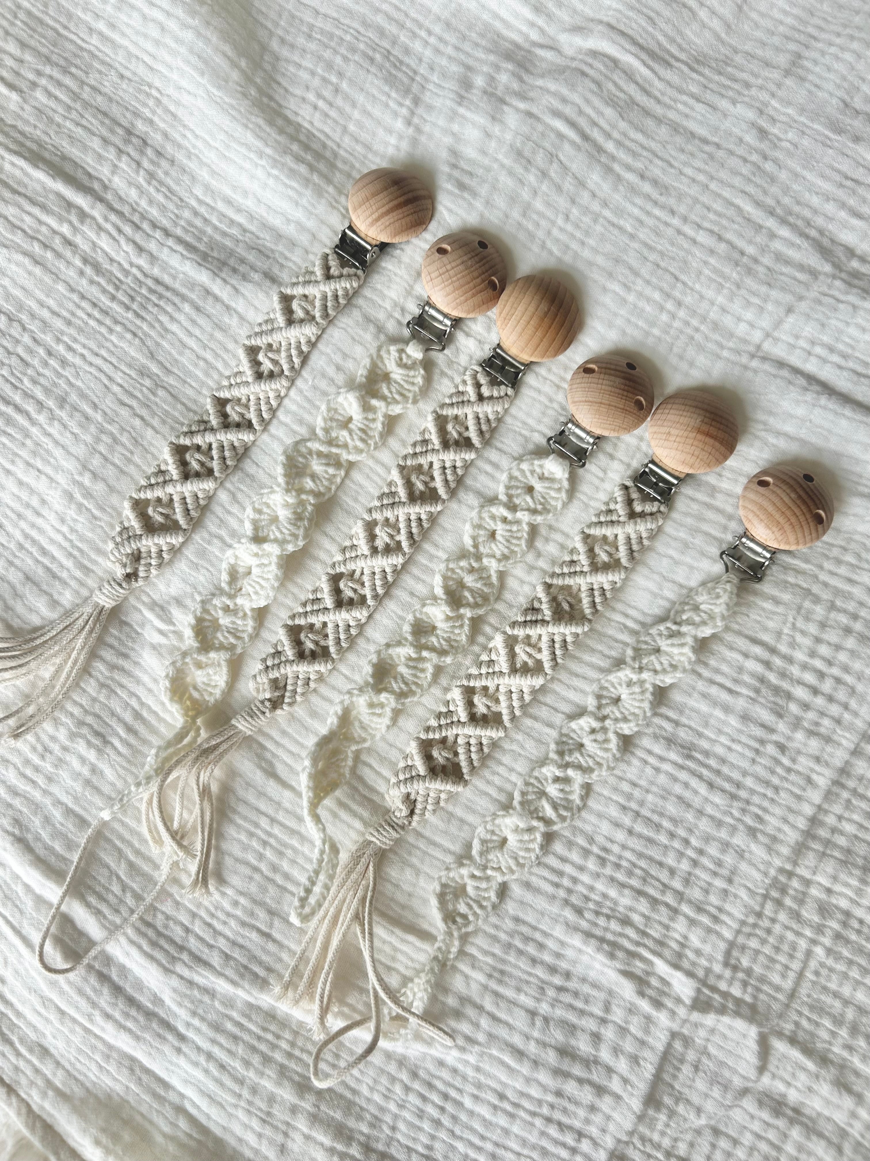 Macrame Pacifier Clips