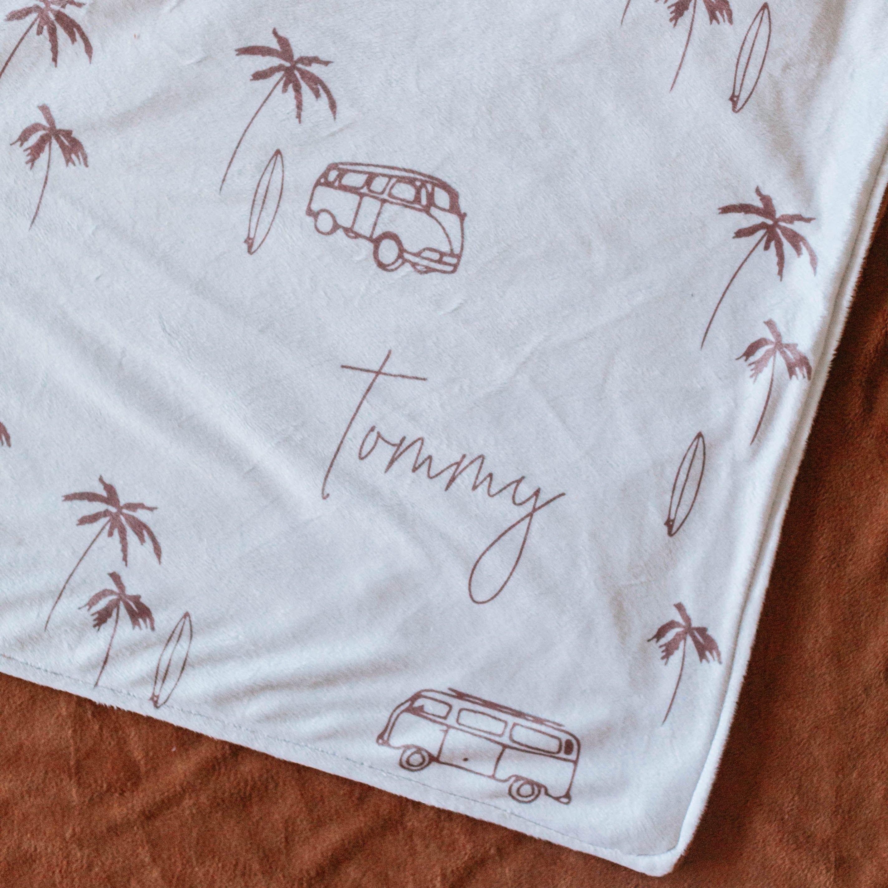 Feature design “Tommy Bahama” - Custom Blanket/Swaddle