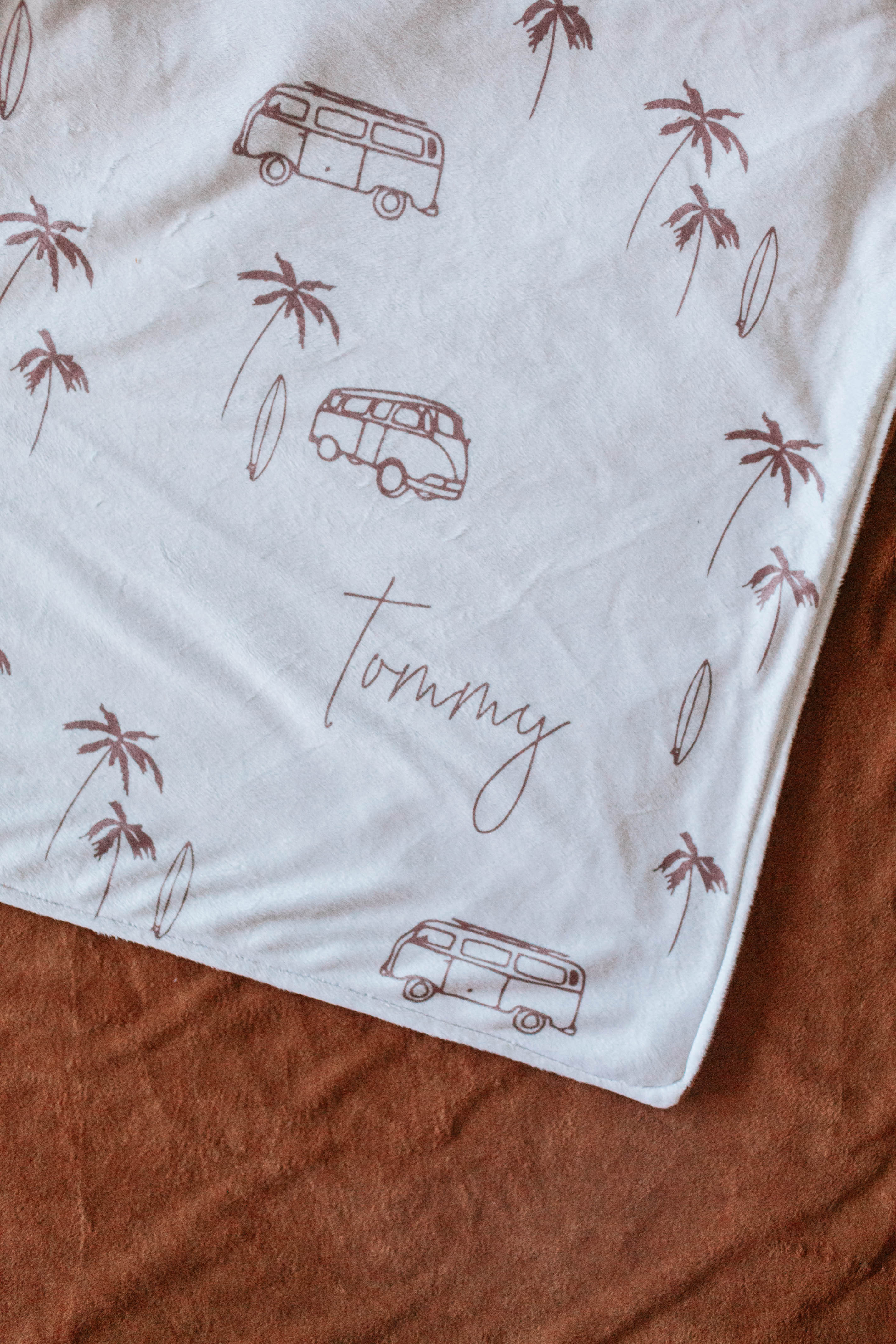 Feature design “Tommy Bahama” - Custom Blanket/Swaddle