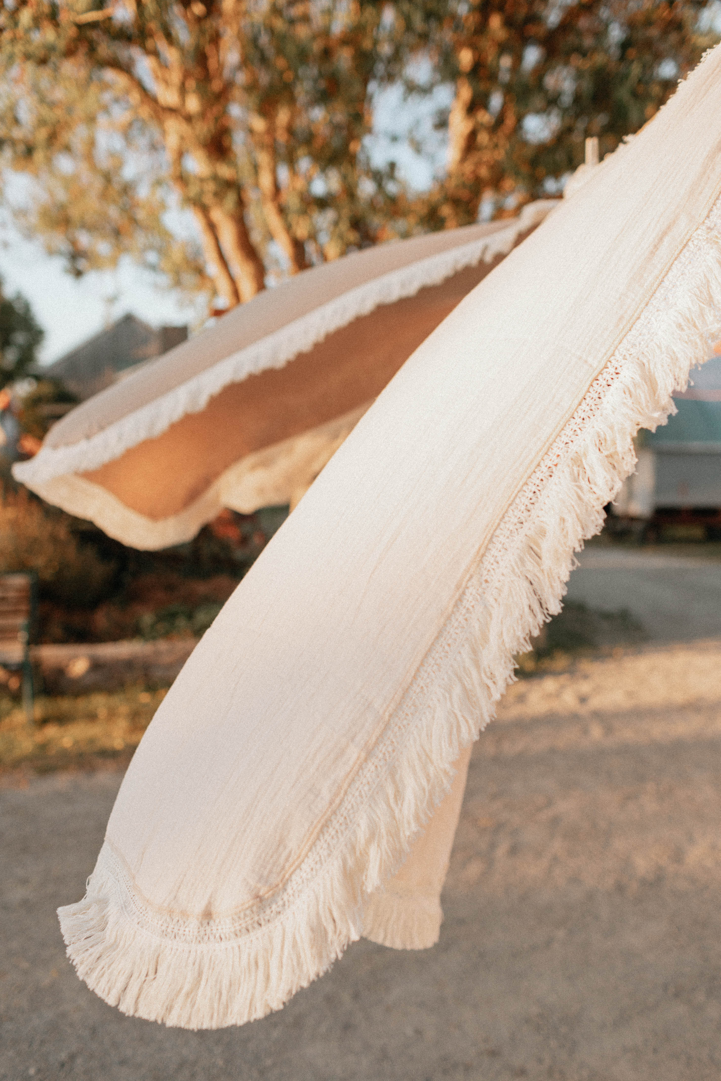 Fringe Embroidered Blankets